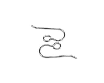 Titanium Hooks, French Hooks Pure Titanium, Nickel Free Earwires, Hypoallergenic Ear Hooks, Surgical Grade 1 Titanium DIY Replacement Hooks