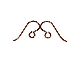 Bronze Brown Niobium French Hooks, Brown Nickel Free Earwire Hooks, Pure Niobium Ear Wires, Hypoallergene DIY Replacement Earring Hooks