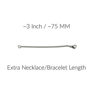 Titanium Necklace Extender, Pure Titanium Chain Extension, 1,2,3 or 4 Extra Length, Nickel Free Hypoallergenic Bracelet Adjuster image 6