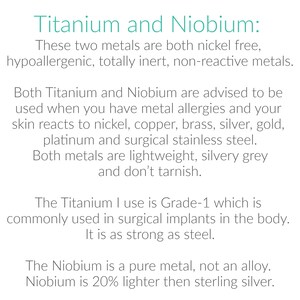 Large Dangle Niobium Hoops, Titanium Hoop Earrings for Sensitive Ears, Nickel Free Hypoallergenic Big Hoops, Silver Gray Niobium, image 8