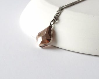 Rose Gold Baroque Crystal Titanium Necklace, Nickel Free Necklace For Sensitive Skin, Austrian Crystal Pure Titanium Jewelry