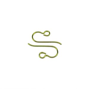 Niobium Earwire Hooks Yellow-gold, French Hooks Pure Niobium Wire, Nickel Free Ear Wires, Hypoallergenic DIY Replacement Earring Hooks image 4