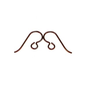 Bronze Brown Niobium French Hooks, Brown Nickel Free Earwire Hooks, Pure Niobium Ear Wires, Hypoallergene DIY Replacement Earring Hooks