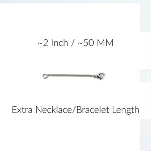 Titanium Necklace Extender, Pure Titanium Chain Extension, 1,2,3 or 4 Extra Length, Nickel Free Hypoallergenic Bracelet Adjuster image 5