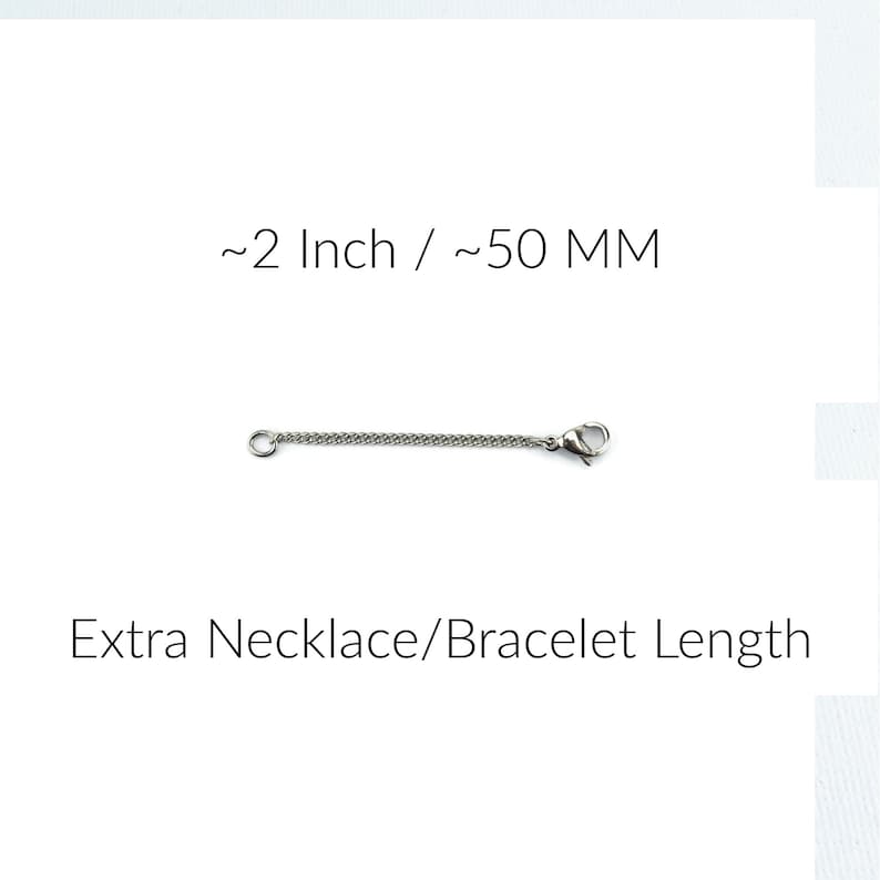 Titanium Necklace Extender, Pure Titanium Chain Extension, 1,2,3 or 4 Extra Length, Nickel Free Hypoallergenic Bracelet Adjuster image 5