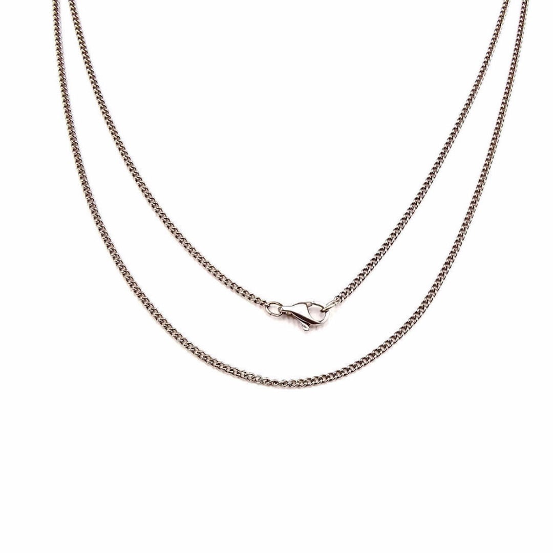 Titanium Necklace, Pure Titanium Chain Necklace for Sensitive Skin