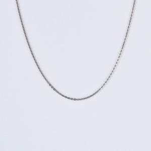 Titanium ketting met platte schakelkabel, ketting van puur titanium, 1,8 mm fijne nikkelvrije ketting met gevoelige huid Voeg je eigen hanger toe afbeelding 1