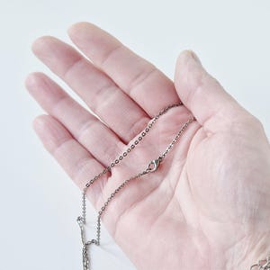 Titanium ketting met platte schakelkabel, ketting van puur titanium, 1,8 mm fijne nikkelvrije ketting met gevoelige huid Voeg je eigen hanger toe afbeelding 3
