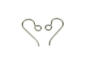 Niobium Earwire Hooks, French Hooks Pure Niobium Wire, Nickel Free Ear Wires, Hypoallergenic Ear Hooks, DIY Replacement Earring Hooks