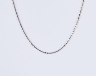 Flache Link-Kabel Titan Halskette, reine Titan Halskette, 1,8 mm Empfindliche Nickel freie empfindliche Haut Halskette hinzufügen Ihre eigenen Anhänger
