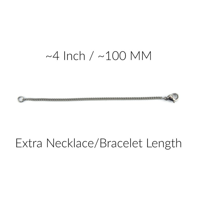 Titanium Necklace Extender, Pure Titanium Chain Extension, 1,2,3 or 4 Extra Length, Nickel Free Hypoallergenic Bracelet Adjuster image 7