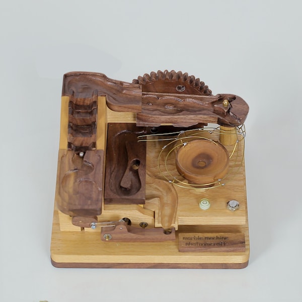 DIY Wooden Marble Machine | Handmade Kinetic Toy | Unique Desk Gift for Adults & Kids