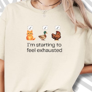 Stardew Valley T-Shirt - Cozy Gamer Gift, Trendy Gamer Tee,Pixel Art, Gamer Gift, For Him or Her, Pelican Town, Farm Life Tee, Animal