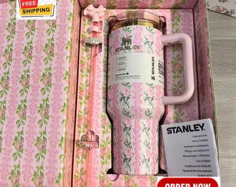 Stanley x LoveShackFancy Ribbon Rose 40oz Quencher Tumbler – Limited Edition NIB