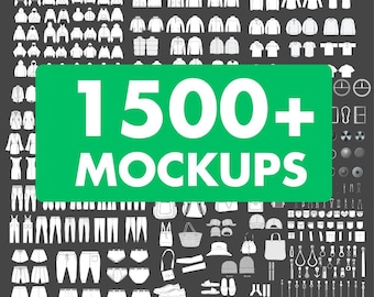 1500+ Clothing Tech Pack Bundle, Garment Tech Pack Fashion Template, Apparel Tech Pack Design, T-Shirt, Hoodie, Sweatshirt Mockups | Ai, PNG