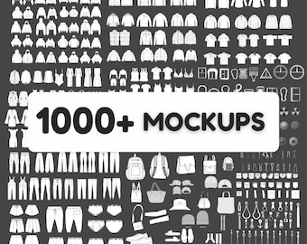 1000+ Clothing Mock ups | Vector Mockups & Free Tech Pack – Streetwear Vector MockUp Pack, Fashion CADs, Procreate Mockup Clothing Brand