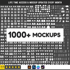 1000+ Clothing Mock ups | Vector Mockups & Free Tech Pack – Streetwear Vector MockUp Pack, Fashion CADs, Procreate Mockup Clothing Brand