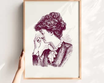 Vintage Lady Printable Toilet Art Quirky Stinky Funny Bathroom Humour Art Digital Print