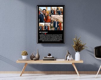 Custom Family Photo Collage Print | Personalized Anniversary Wall Art ...