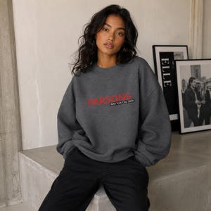 Felpa Parsons New School / Girocollo minimalista, streetwear oversize
