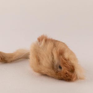 Juguete de ratón de piel de conejo real para gatos y gatitos