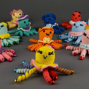 Knitted Octopus Cat Toy
