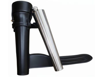 Leder Reit Flachmann Halter mit Edelstahl Flachmann – Sattel Montiert Flachmann