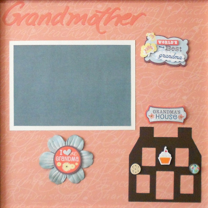 GRANDMAS HOUSE Memory Album Page Whitewash Veneer Shadow Box Frame Sold Separately