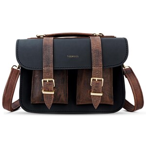 Bolso de cuero artesanal para mujer, Bonito bolso vintage tipo satchel, Bolso cruzado de cuero, Bolso de hombro de cuero, Regalo para ella