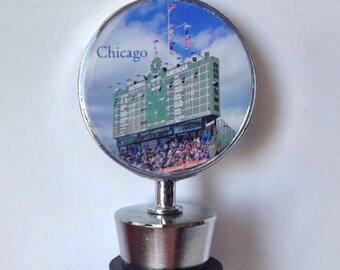 Photo Wine Stopper - Chicago Wrigley Field