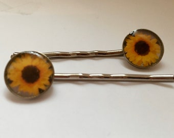 New Buffalo Sunflower - Photograph Bobby Pins