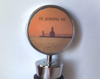 St. Joseph Photo Wine Stopper  - 2 different St. Joseph photos