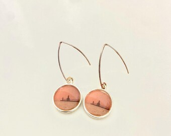 St. Joseph Lighthouse - Sterling Silver Photograph Earrings