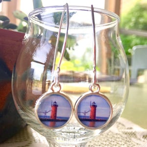 South Haven Lighthouse Photograph Earrings image 3