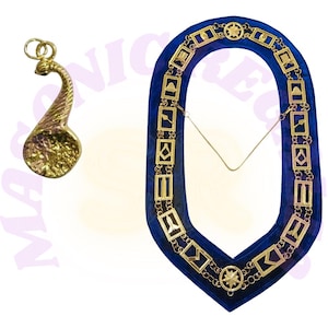 Masonic Junior Steward Jewel & Chain Collar: Blue Lodge Regalia