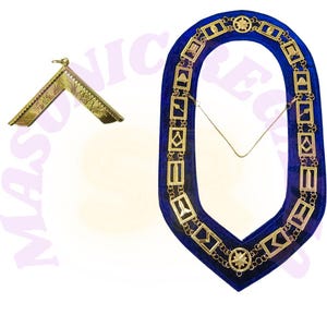 Masonic Blue Lodge Chain Collar Jewel: Worshipful Master Regalia