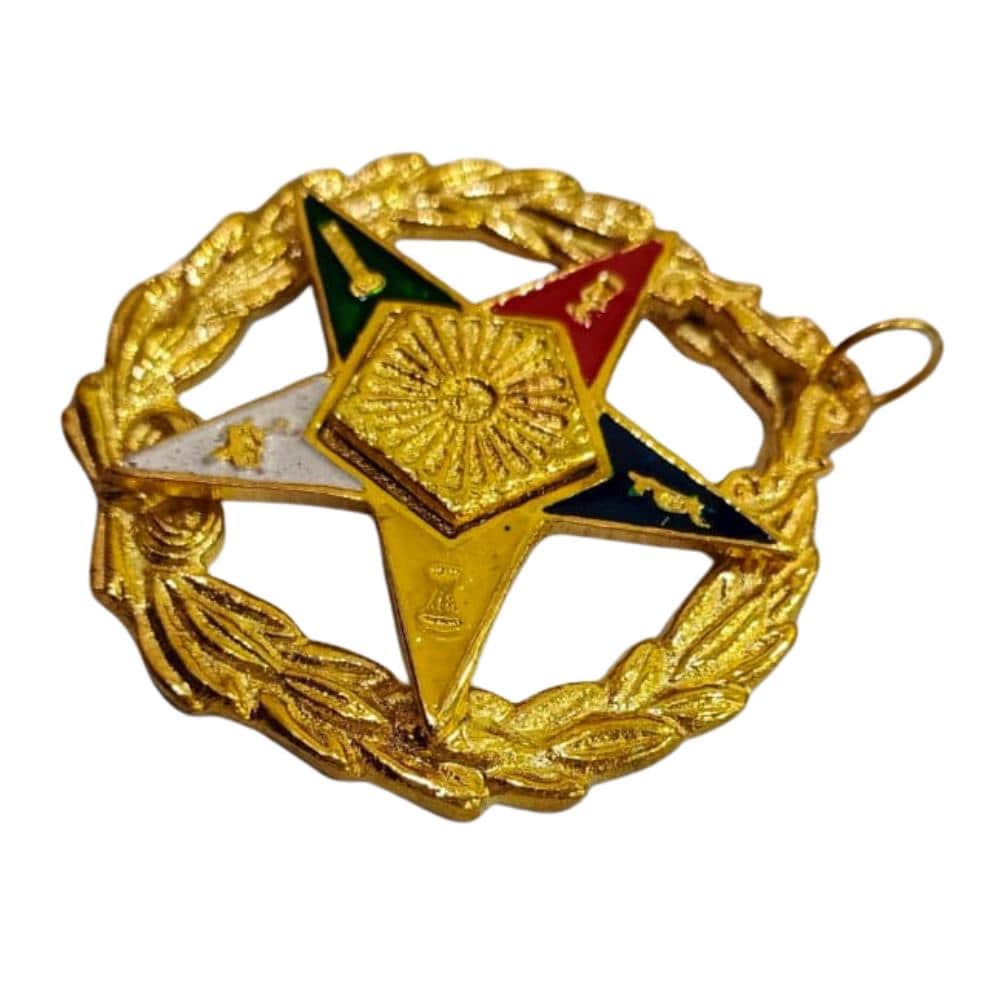 OES Grand Associate Matron Jewel Colorful Five Pointed Star Pendant ...