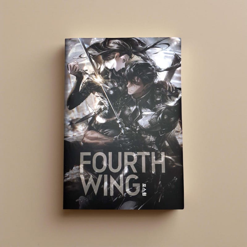 Fourth Wing Book Cover Etsy
