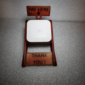 Custom Magnetic Stand for Square Reader v2 – “PAY Here / THANK You” Display