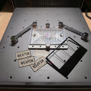 Metal Business Card Fixture – Aluminium Heat Sink Vise Jig for xTool F Series