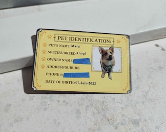 Personalisierte Tieridentifikationskarte - mit leeren Geschenkkarten als Basis.