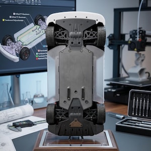 Könnte beinhalten: Ein Set aus drei Keramikbechern mit gesprenkelter, matter Oberfläche. Die Becher sind in Creme-, Hellgrau- und Dunkelgrautönen gehalten. Jeder Becher hat ein schlichtes, minimalistisches Design und einen abgerundeten Griff.