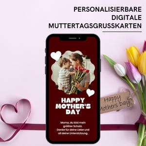 Carte pour maman | carte de vœux numérique affectueuse avec musique | Carte électronique personnalisée comme cadeau spécial pour la fête des mères pour WhatsApp