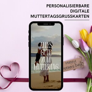 Tarjeta del día de la madre | Tarjeta de felicitación digital con mensaje de música y vídeo | Tarjeta electrónica personalizada como regalo especial | Tarjeta de WhatsApp