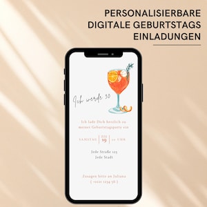 Convite de aniversário de 30 anos com música | Cartão digital para festa Aperol | Festa no jardim com save the date no WhatsApp | Estou fazendo 30 anos | Modelo Canva
