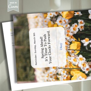 Spring Ahead Grundbesitz Postkarte | Frühling Postkarte | Makramee Werbung | Grundbesitz Postkarte | Makler | Makramee Sendungsverfolgung