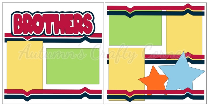 Brothers Scrapbook Page Kit