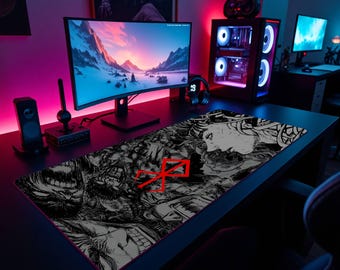 Berserk Guts Anime Mousepad: Large Manga Desk Mat