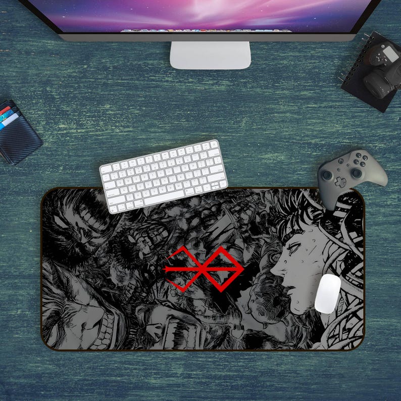 Berserk Guts Anime Mousepad: Large Manga Desk Mat image 3