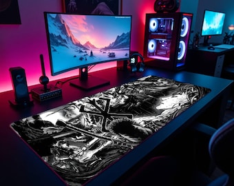 Berserk Guts Mousepad: Manga Gaming Desk Mat